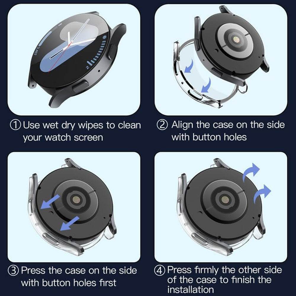 Custodia Techsuit Defense360 Pro per Samsung Galaxy Watch7 40mm, Trasparente