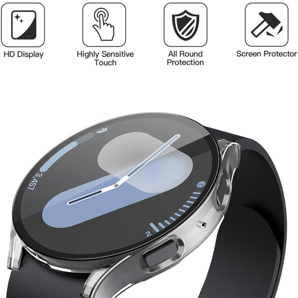 Techsuit Defense360 Pro Case for Samsung Galaxy Watch7 44mm, Transparent