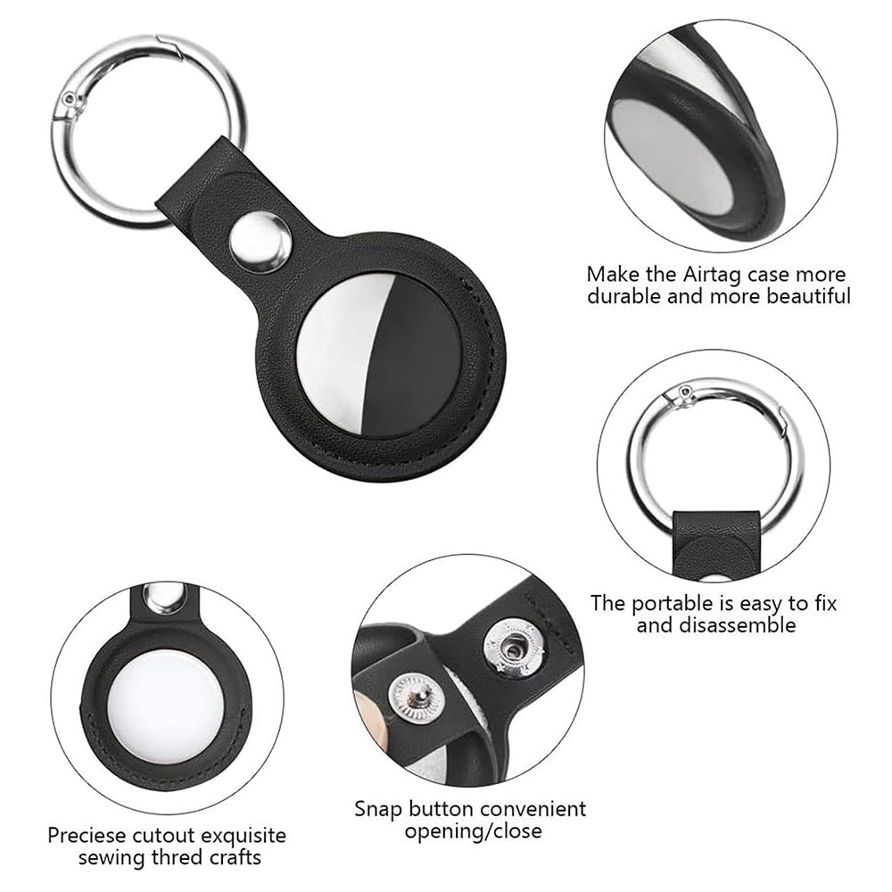 Custodia Techsuit SLH1 per Apple AirTag, Nera
