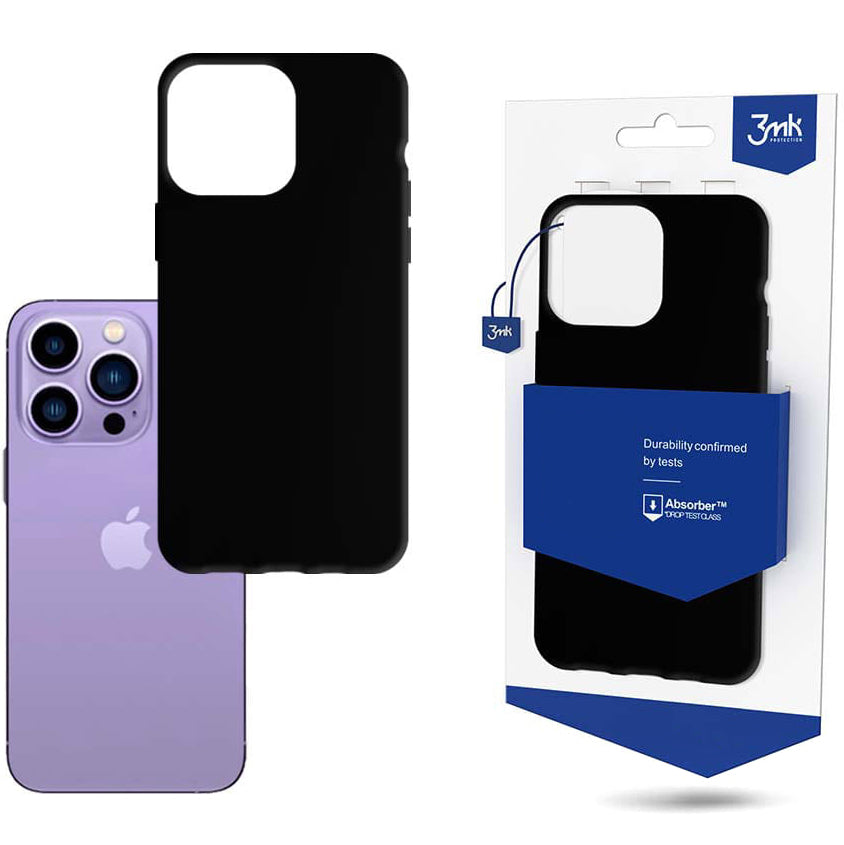Custodia per Apple iPhone 14 Pro, 3MK, Nera Opaca