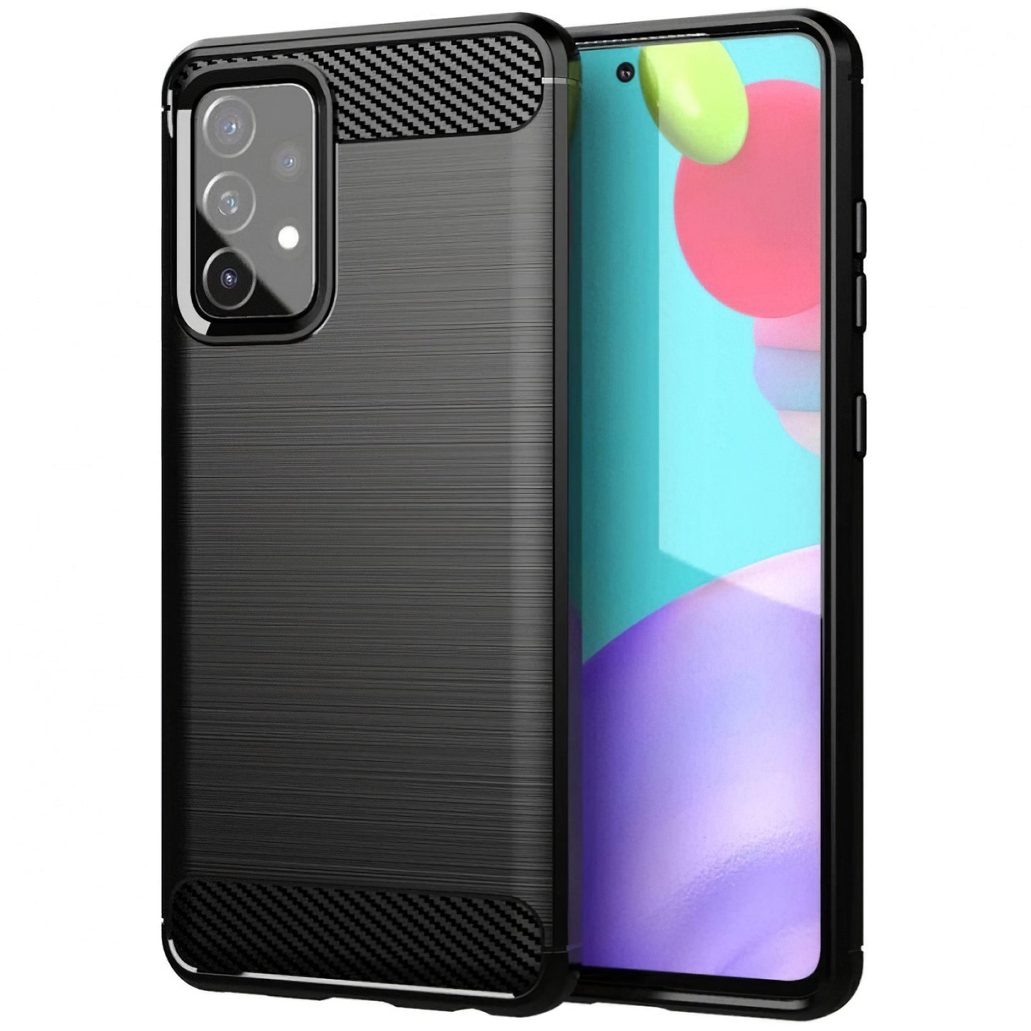 Custodia per Samsung Galaxy A53 5G A536, OEM, Carbonio, Nera