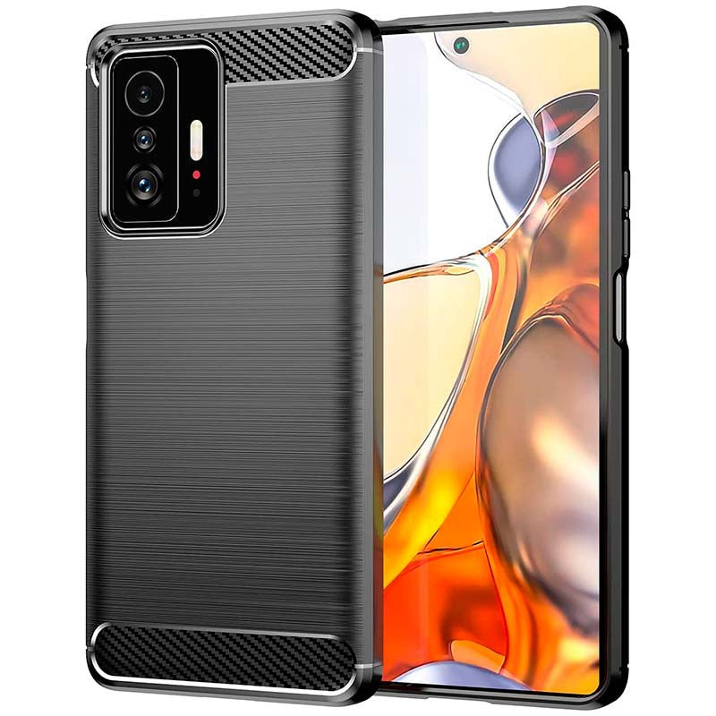 Custodia per Xiaomi 11T / 11T Pro, Carbonio, Nera