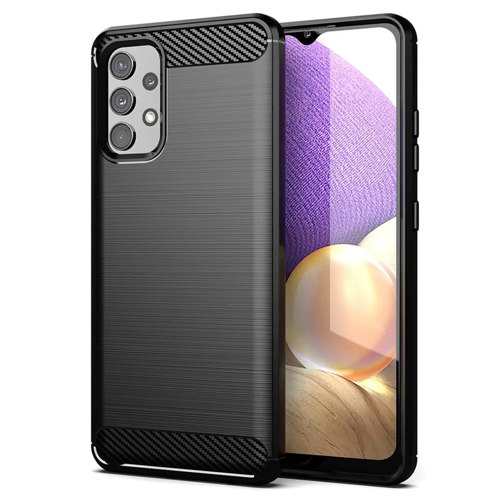 Custodia per Samsung Galaxy A33 5G A336, Forcell, Carbonio, Nera