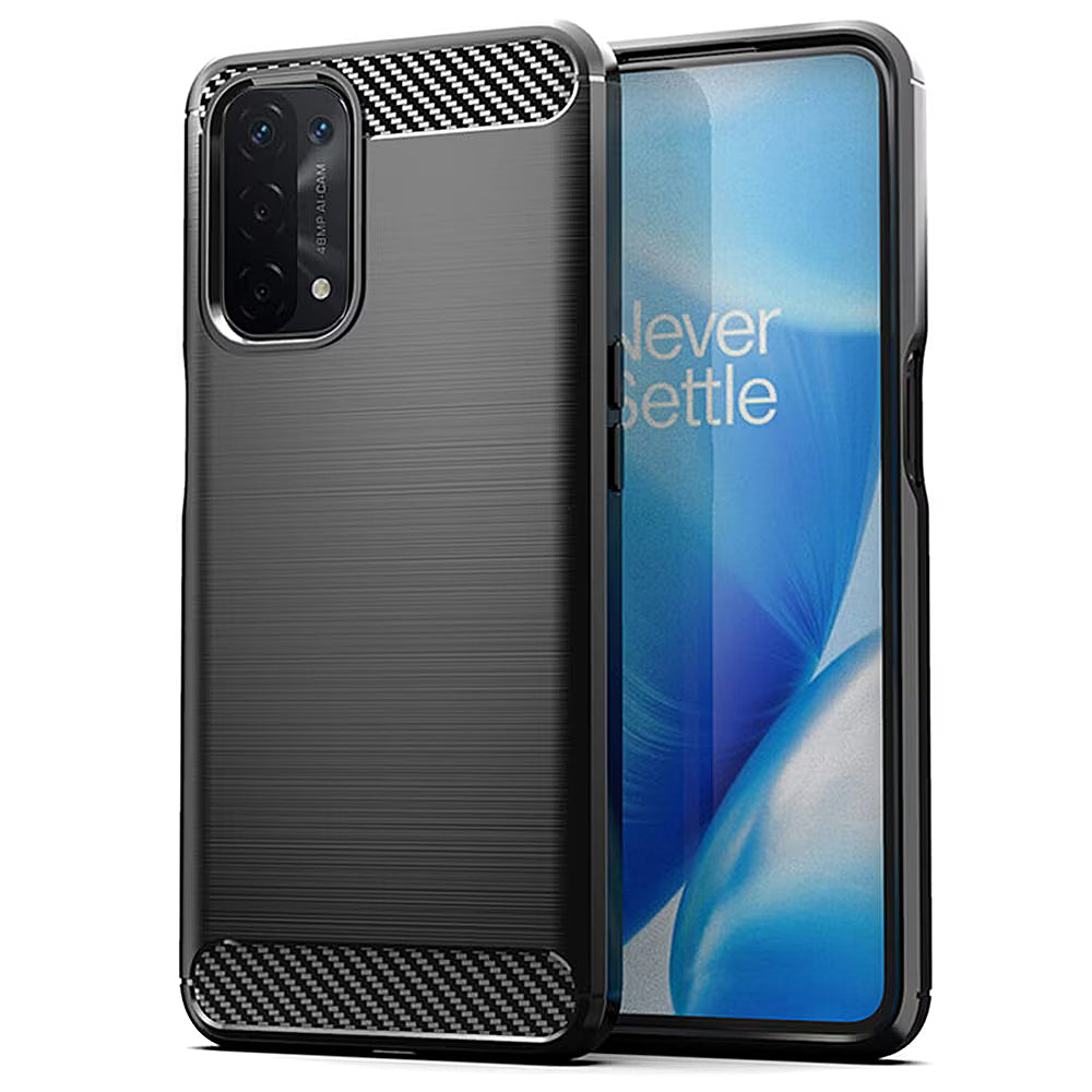 Custodia per Oppo A74 5G / A54 5G / A93 5G, OEM, Carbonio, Nera