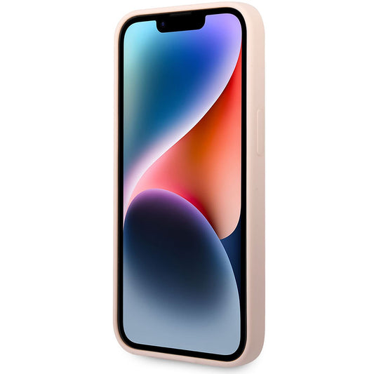 Custodia per Apple iPhone 14 Plus, Karl Lagerfeld, Silicone Karl's Head, Rosa