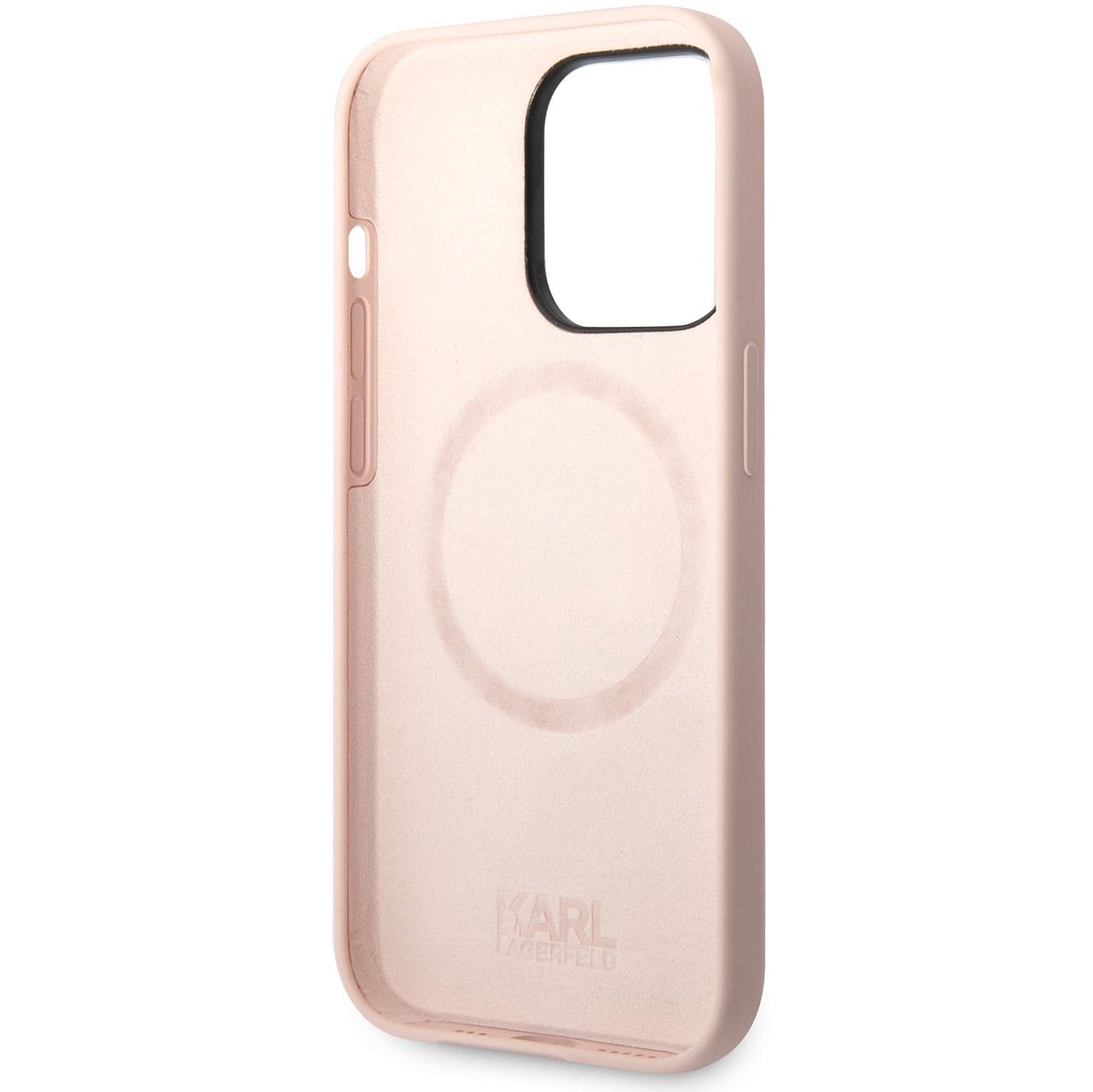 Custodia per Apple iPhone 14 Pro Max, Karl Lagerfeld, Silicone Karl's Head, Rosa