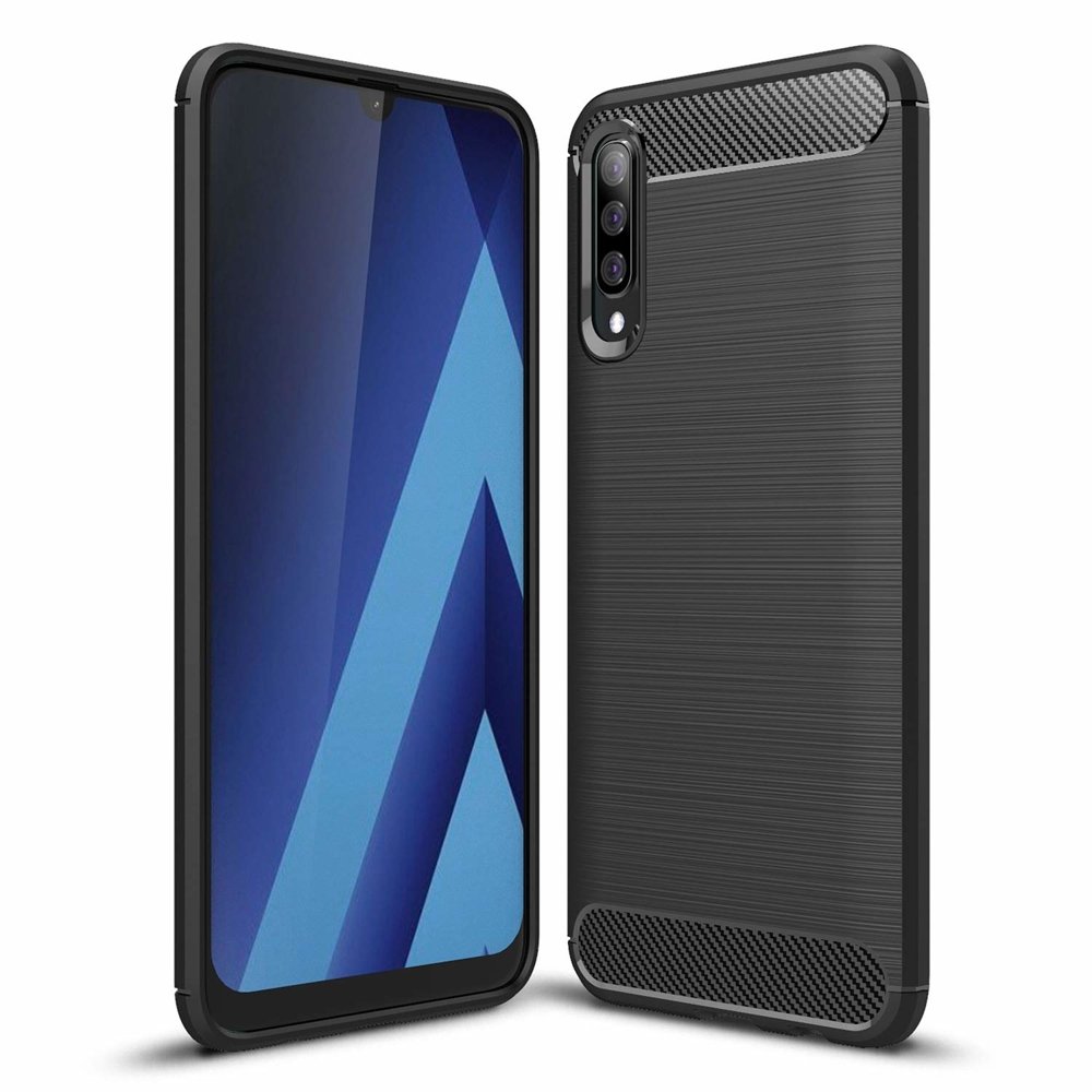 Custodia per Samsung Galaxy A70 A705, OEM, Carbonio, Nera