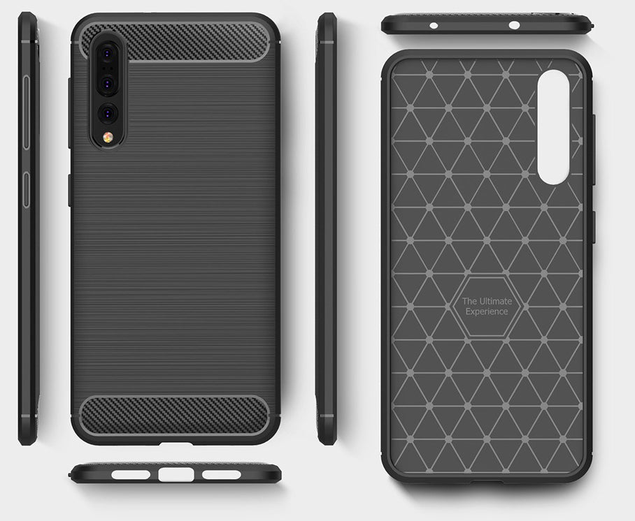 Custodia per Huawei P20 Pro, OEM, Carbonio, Nera
