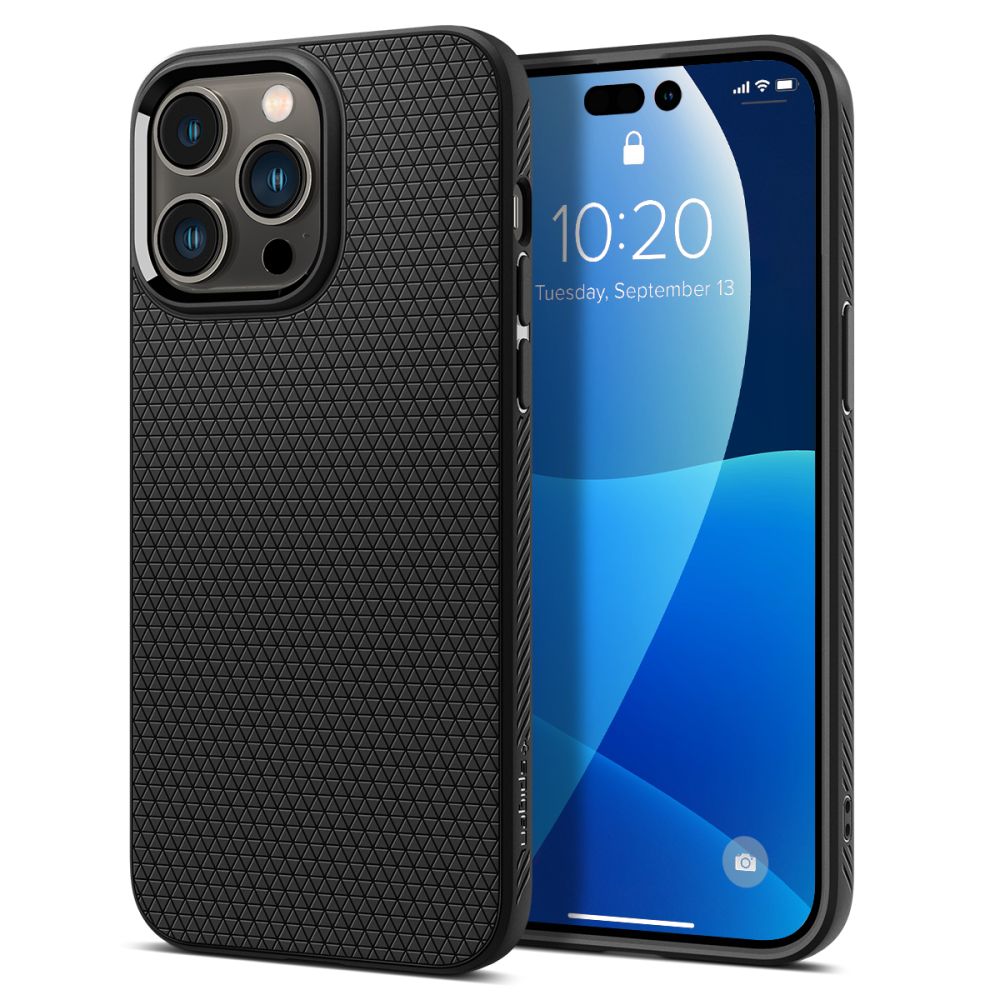 Custodia per Apple iPhone 14 Pro Max, Spigen, Liquid Air Matte, Nera ACS04813