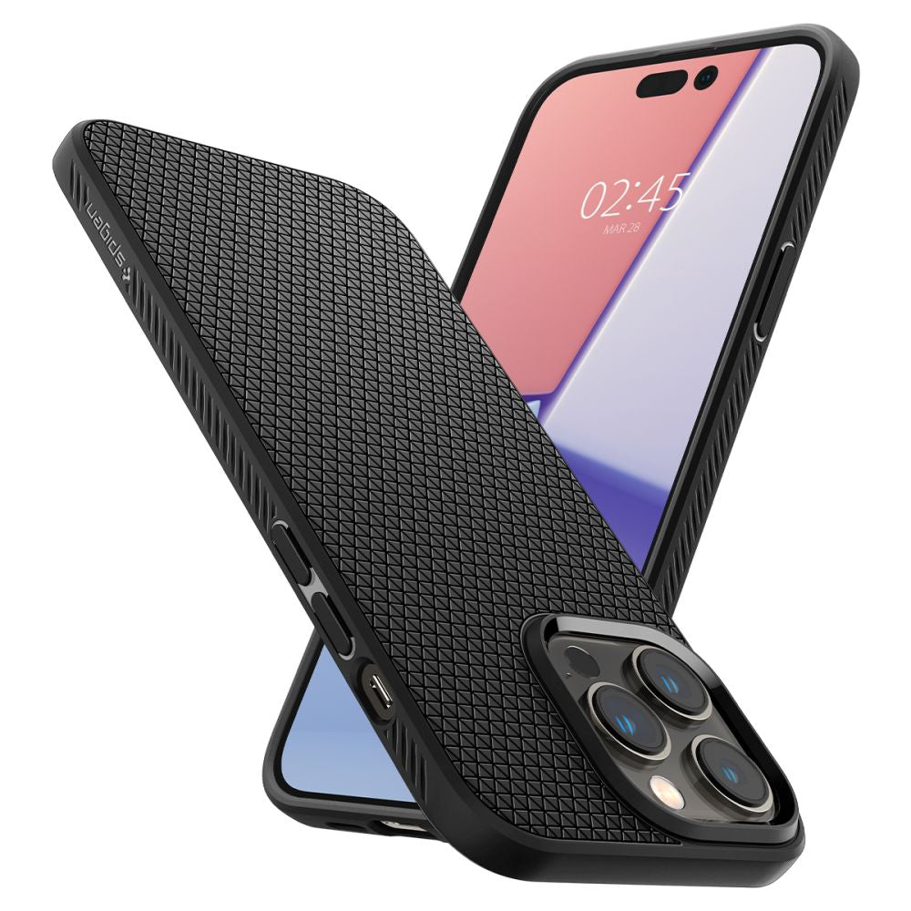 Custodia per Apple iPhone 14 Pro Max, Spigen, Liquid Air Matte, Nera ACS04813