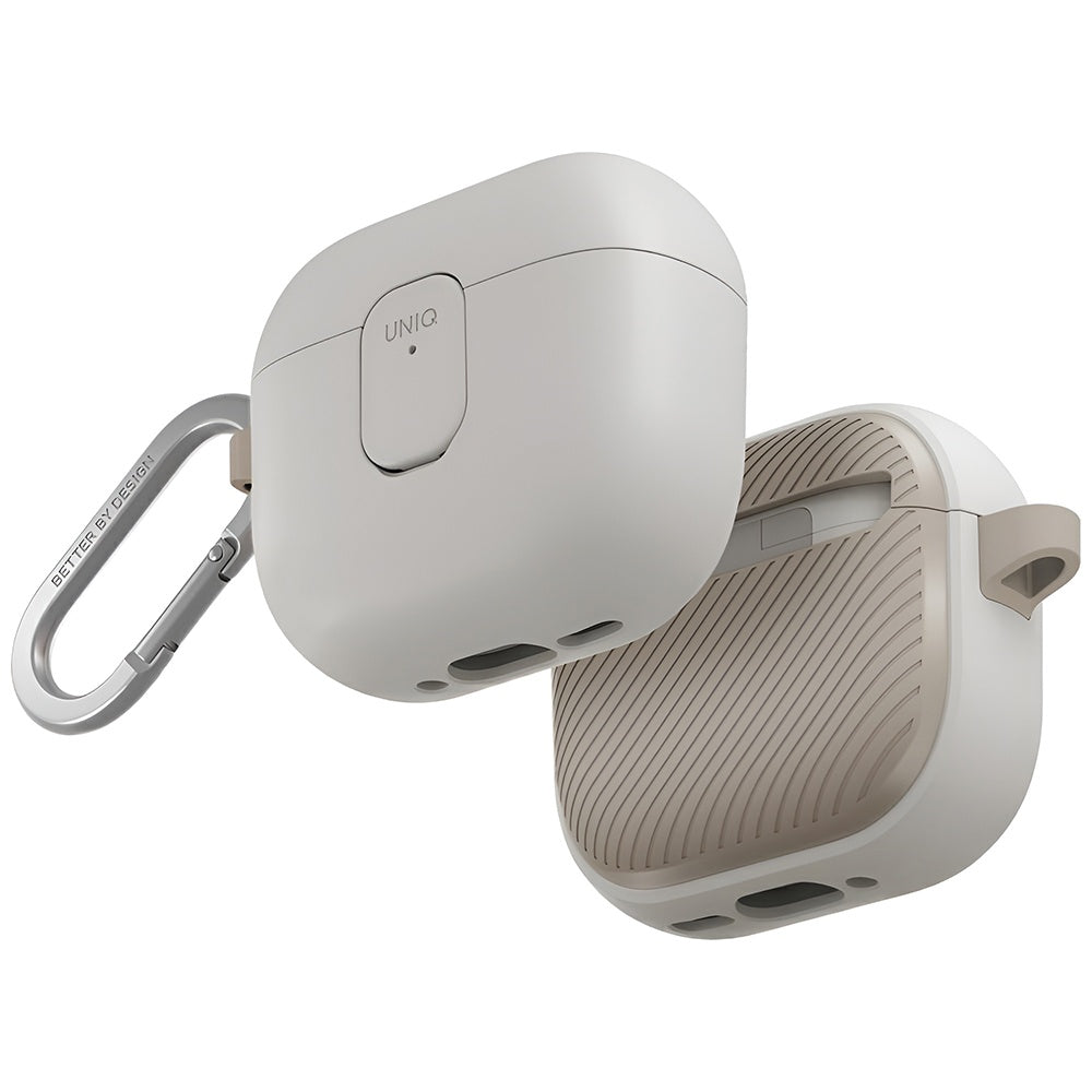 Custodia UNIQ Clyde per Apple AirPods 4, Grigio Beige