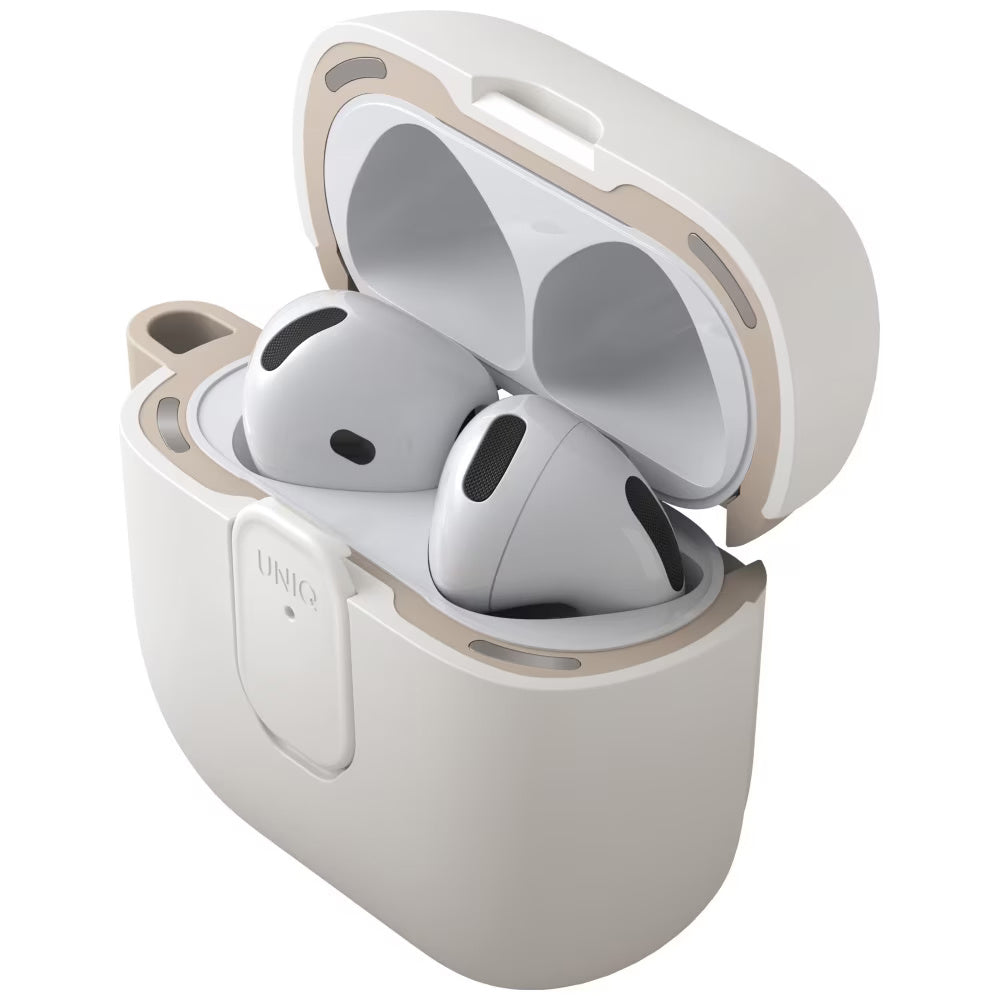 Custodia UNIQ Clyde per Apple AirPods 4, Grigio Beige