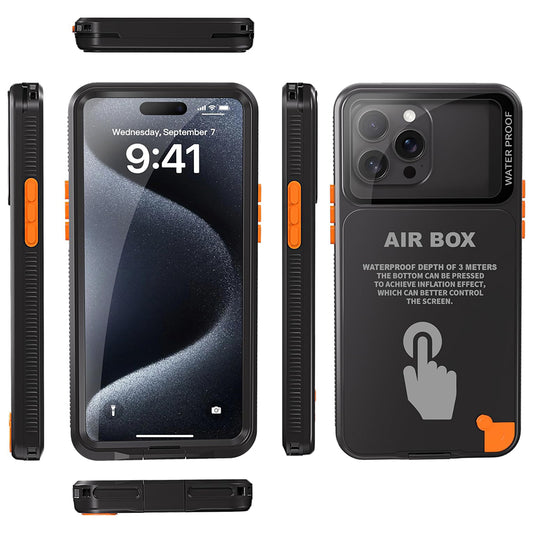 Custodia Universale Waterproof per Telefono max. 6.7 pollici, ShellBox, AirBox, Nera