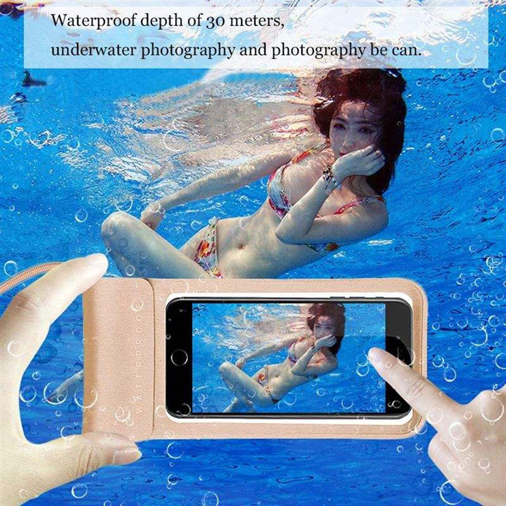 Custodia Universale Waterproof per Telefono max. 6.8 pollici, Techsuit, TWC1, Dorata