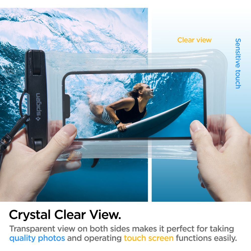 Custodia Universale Waterproof per Telefono max. 6,9 pollici, Spigen, A610, Trasparente AMP04530