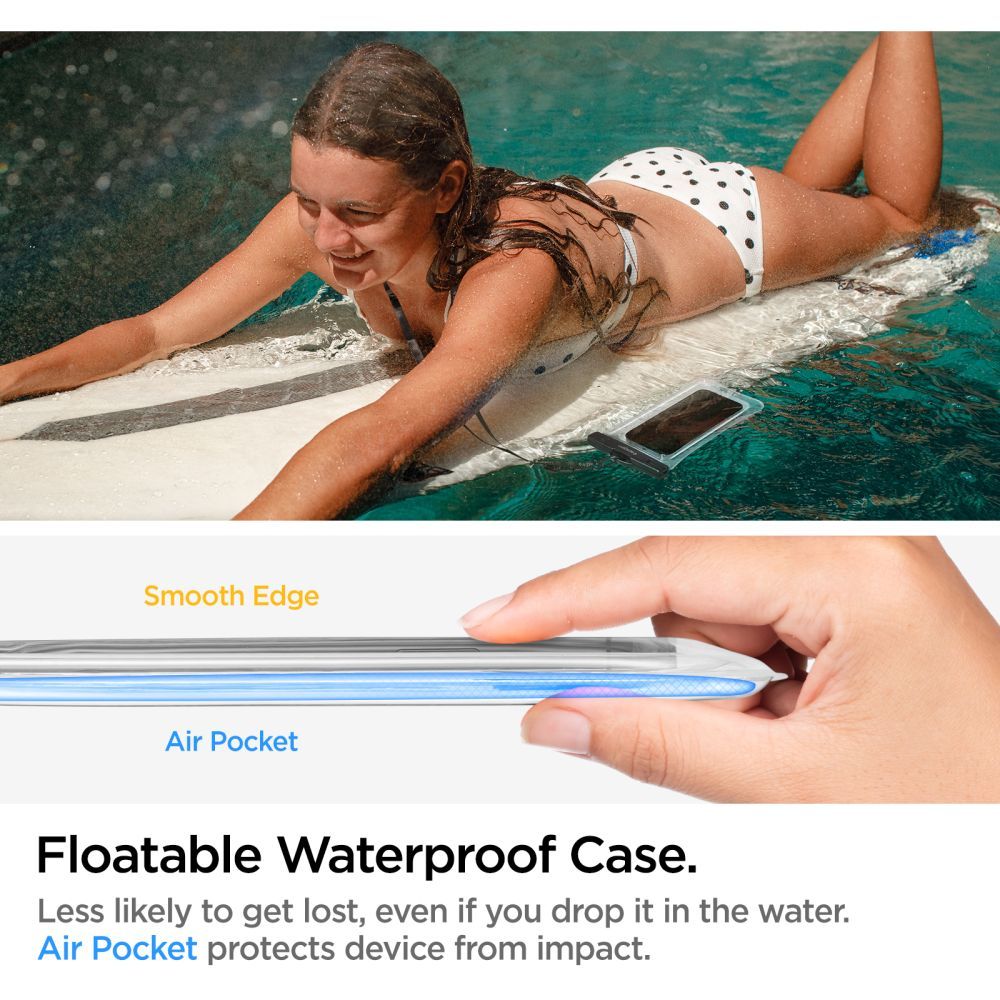 Custodia Universale Waterproof per Telefono max. 6,9 pollici, Spigen, A610, Trasparente AMP04530