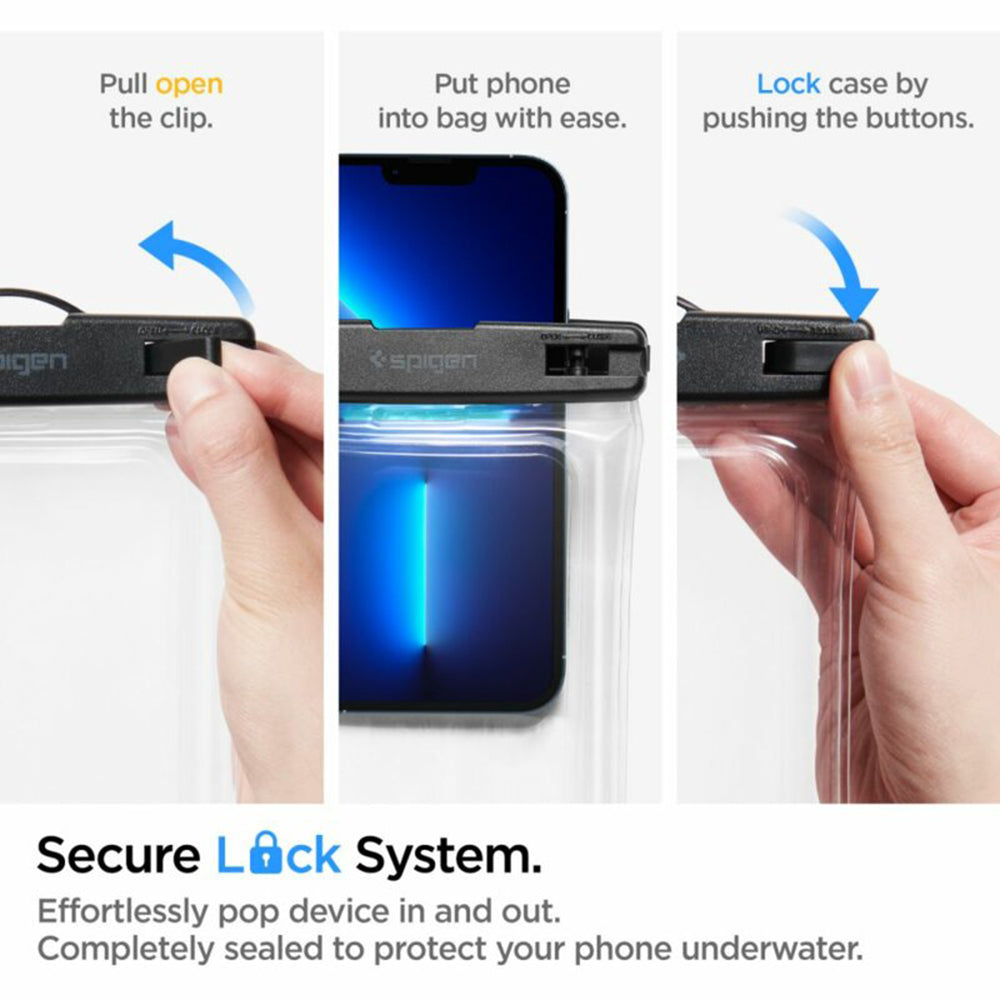 Custodia Universale Waterproof per Telefono max. 6,9 pollici, Spigen, A610, Trasparente AMP04530