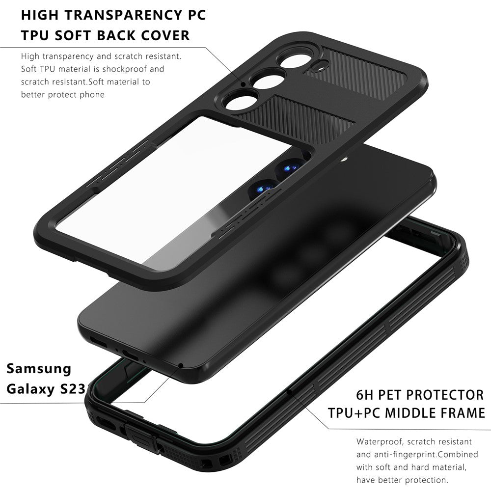 Custodia Waterproof per Samsung Galaxy S26 Plus S947, ShellBox, Nera
