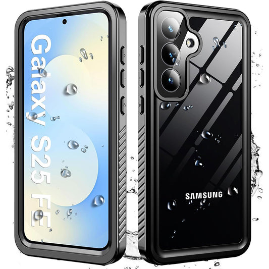 Custodia Waterproof per Samsung Galaxy S25 FE, ShellBox, Nera