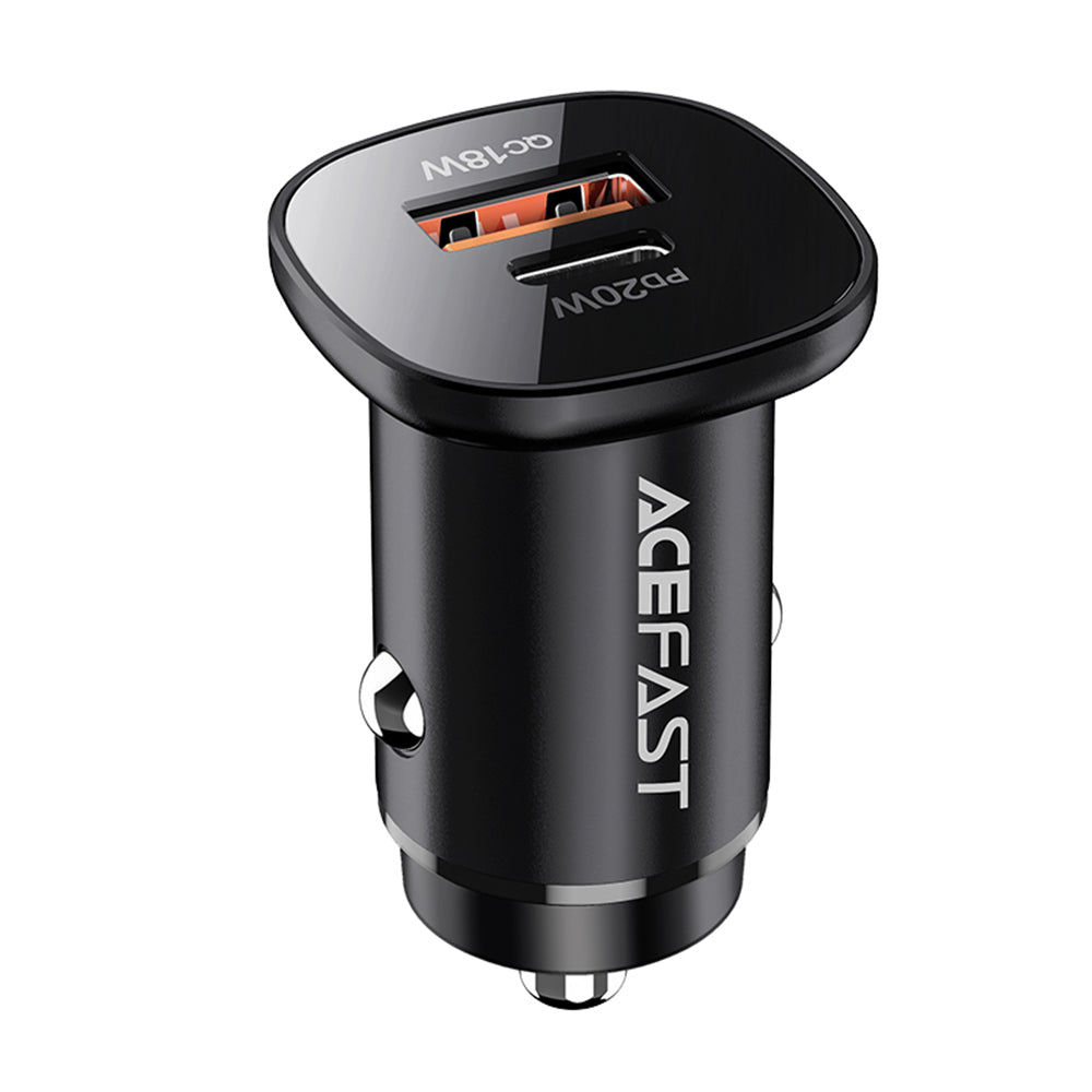 Caricabatterie Auto Acefast B1, 38W, 3A, 1 x USB-A - 1 x USB-C, Nero