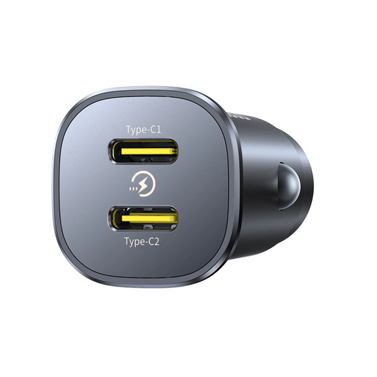 Caricabatterie Auto Baseus GoTrip, 30W, 3A, 2 x USB-C, Nero