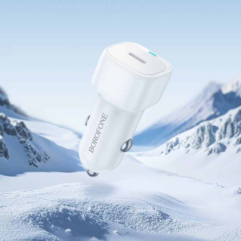 Caricabatterie Auto Borofone BZ34A Cloud, 20W, 3A, 1 x USB-C, Bianco