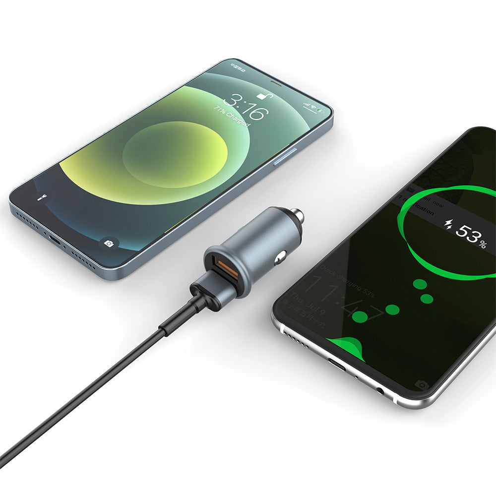 Caricabatterie Auto ColorWay, 36W, 3A, 2 x USB-A, Grigio