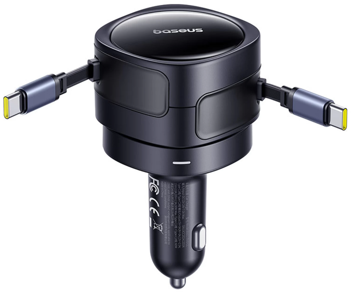 Caricabatterie da auto con cavo USB-C Baseus Enjoyment Max, 60 W, nero C00035507121-01