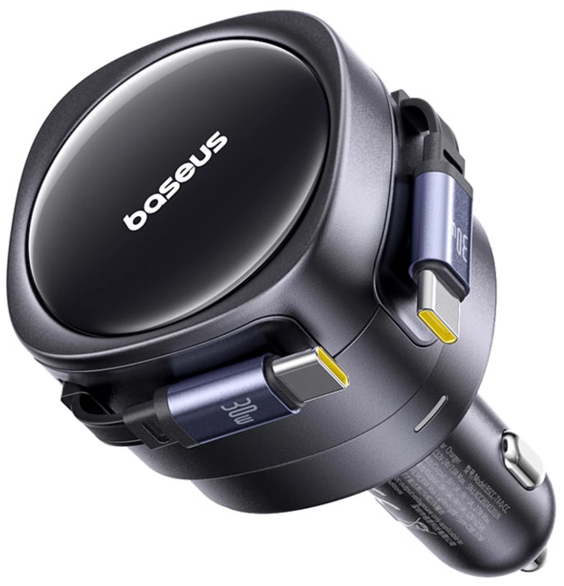 Caricabatterie da auto con cavo USB-C Baseus Enjoyment Max, 60 W, nero C00035507121-01