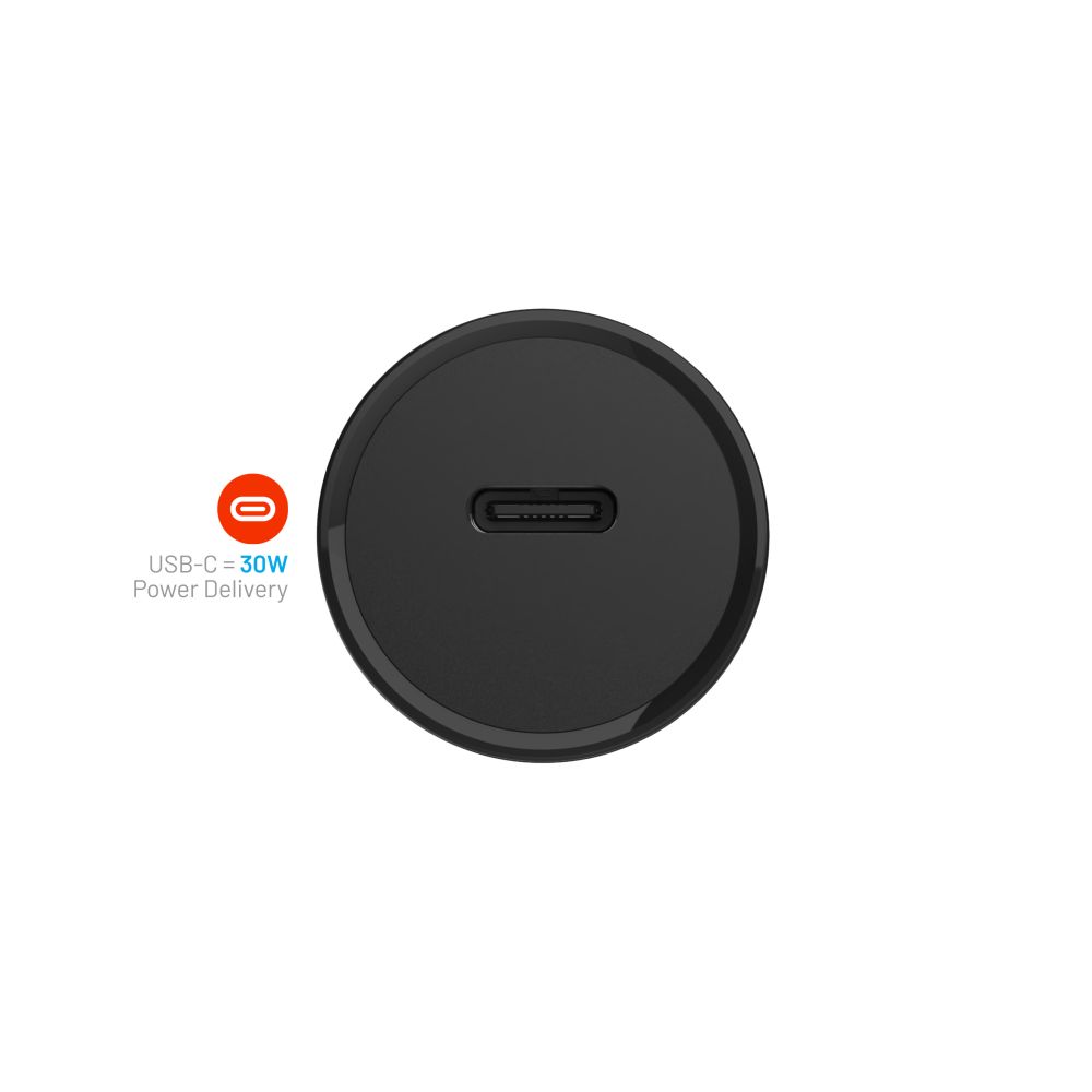 Caricabatterie Auto Fixed, 30W, 3A, 1 x USB-C, Nero