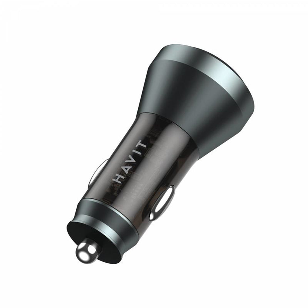 Caricabatterie Auto HAVIT CC2017, 45W, 3A, 1 x USB-A - 1 x USB-C, Nero Blu