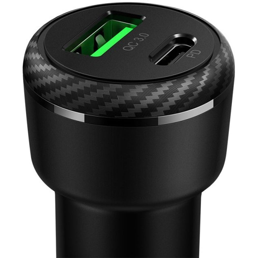 Caricabatterie Auto McDodo CC-5970, 38W, 3A, 1 x USB-A - 1 x USB-C, Nero