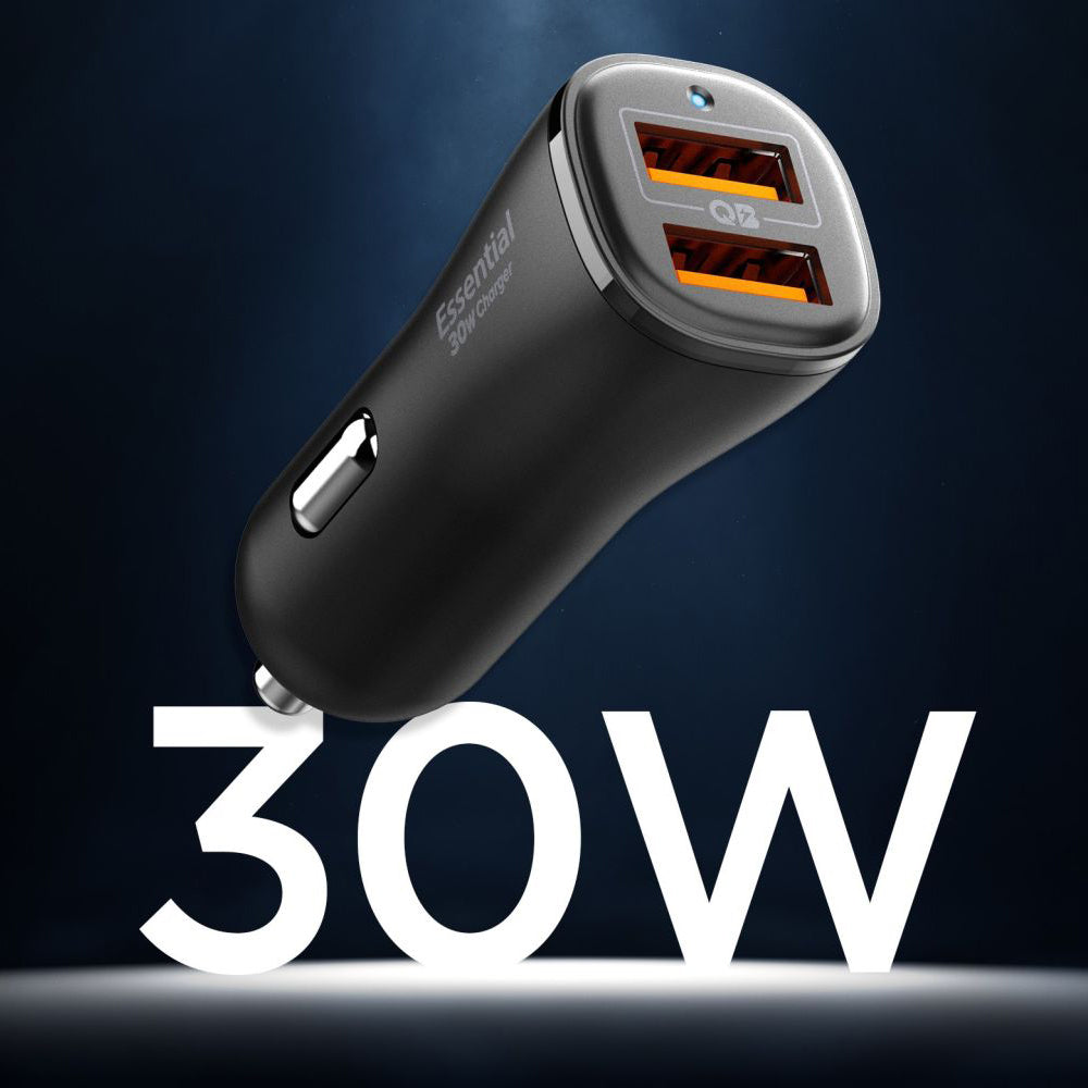 Caricabatterie Auto Spigen EV302 Essential, 30W, 3A, 2 x USB-A, Nero ACP08700