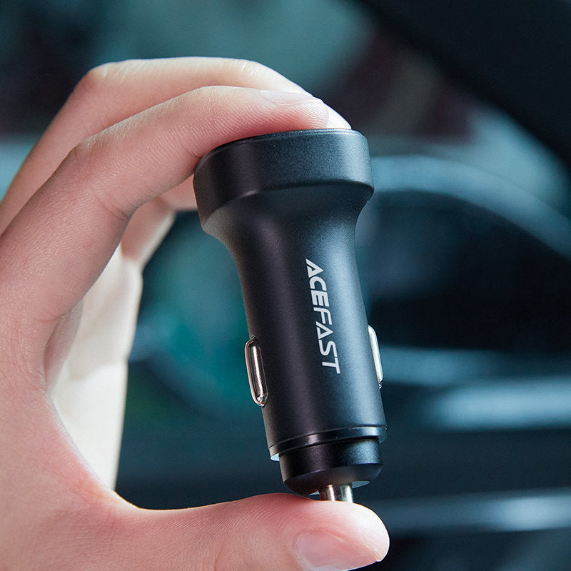 Caricabatterie Auto Acefast B2, 72W, 3A, 2 x USB-C, Nero