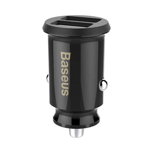 Caricabatterie da auto Baseus Grain, 10W, 2,4A, 2 x USB-A, nero CCALL-ML01