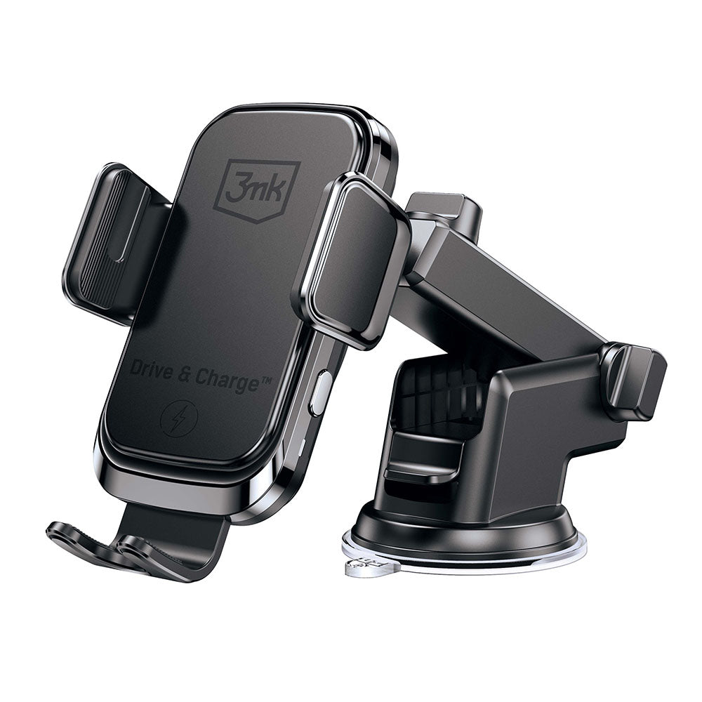 Caricabatterie Auto Wireless 3MK Drive&Charge, 15W, 1.67A, Nero