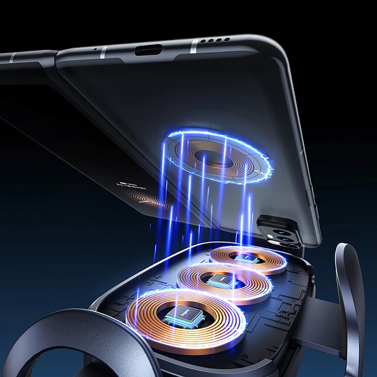 Caricabatterie Auto Wireless Baseus LightChaser, 15W, 1.67A, Nero, Ricondizionato C40355901111-00