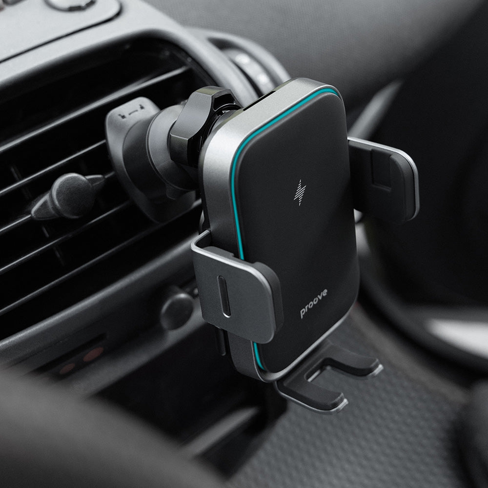 Caricabatterie Auto Wireless Proove Triple Clamp Pro, 15W, 1.67A, Grigio WHTP15010004