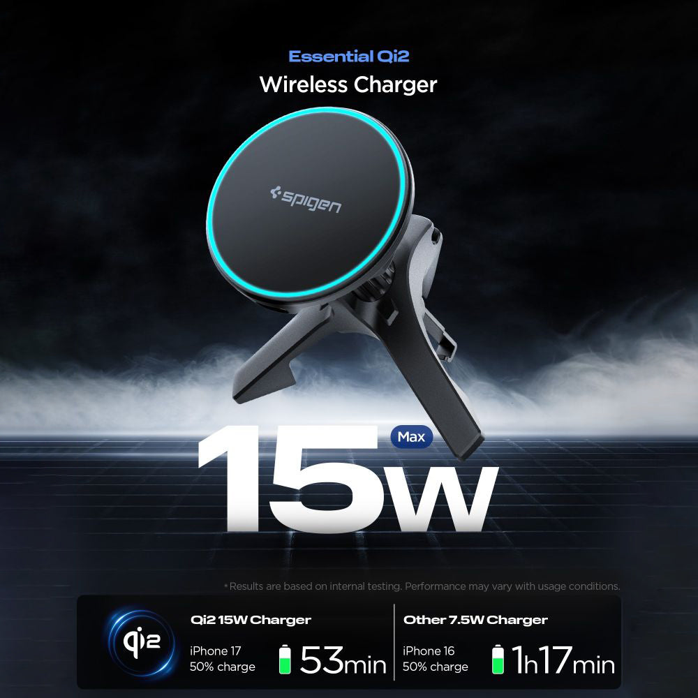Caricabatterie Auto Wireless Spigen EV15MAQ Essential, 15W, 1.67A, Nero ACP10513
