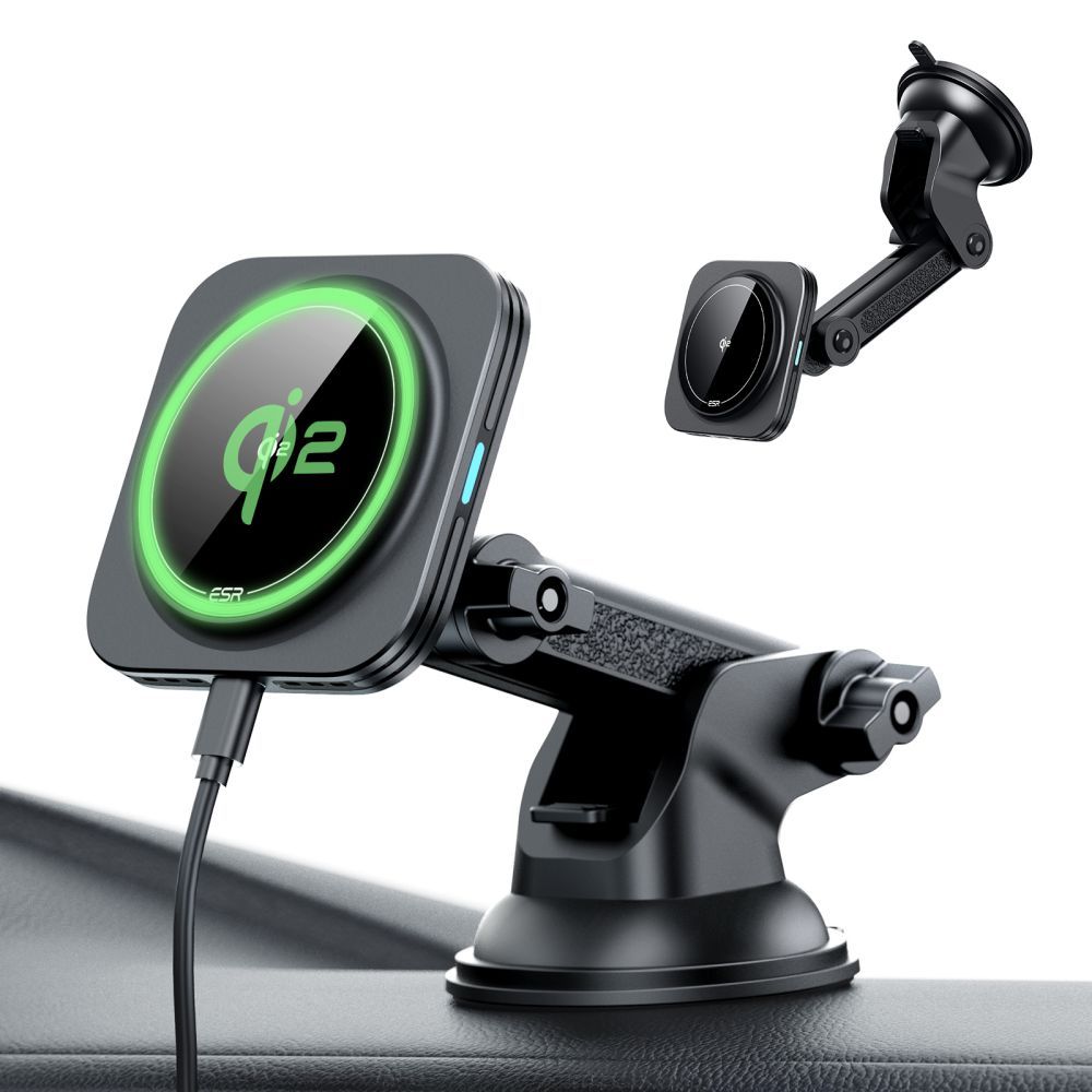 Caricabatterie Auto Wireless ESR Halolock Dash, 15W, 1.67A, Nero