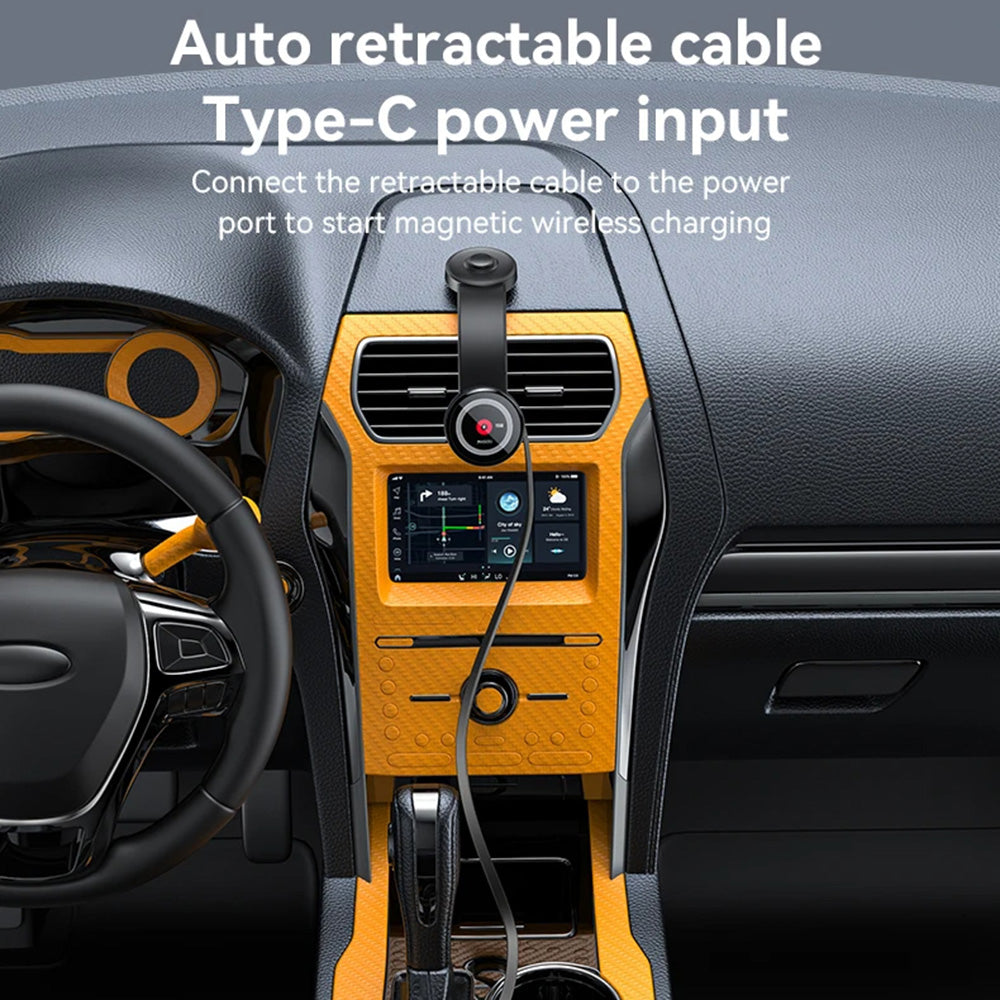 Caricabatterie Auto Wireless Yesido C314, 15W, 1.67A, Nero