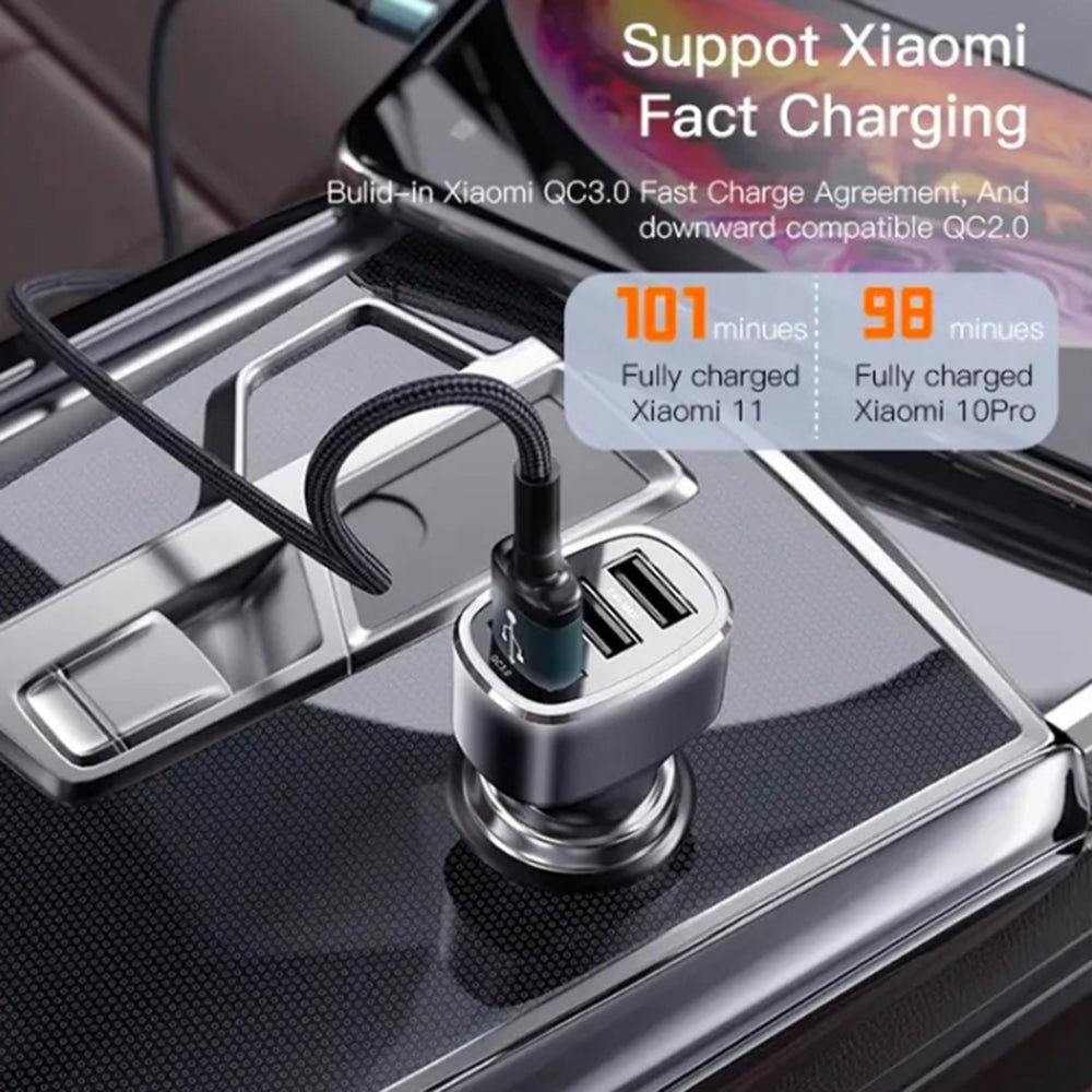 Caricabatterie Auto Yesido Y46, 42W, 3A, 3 x USB-A, Nero