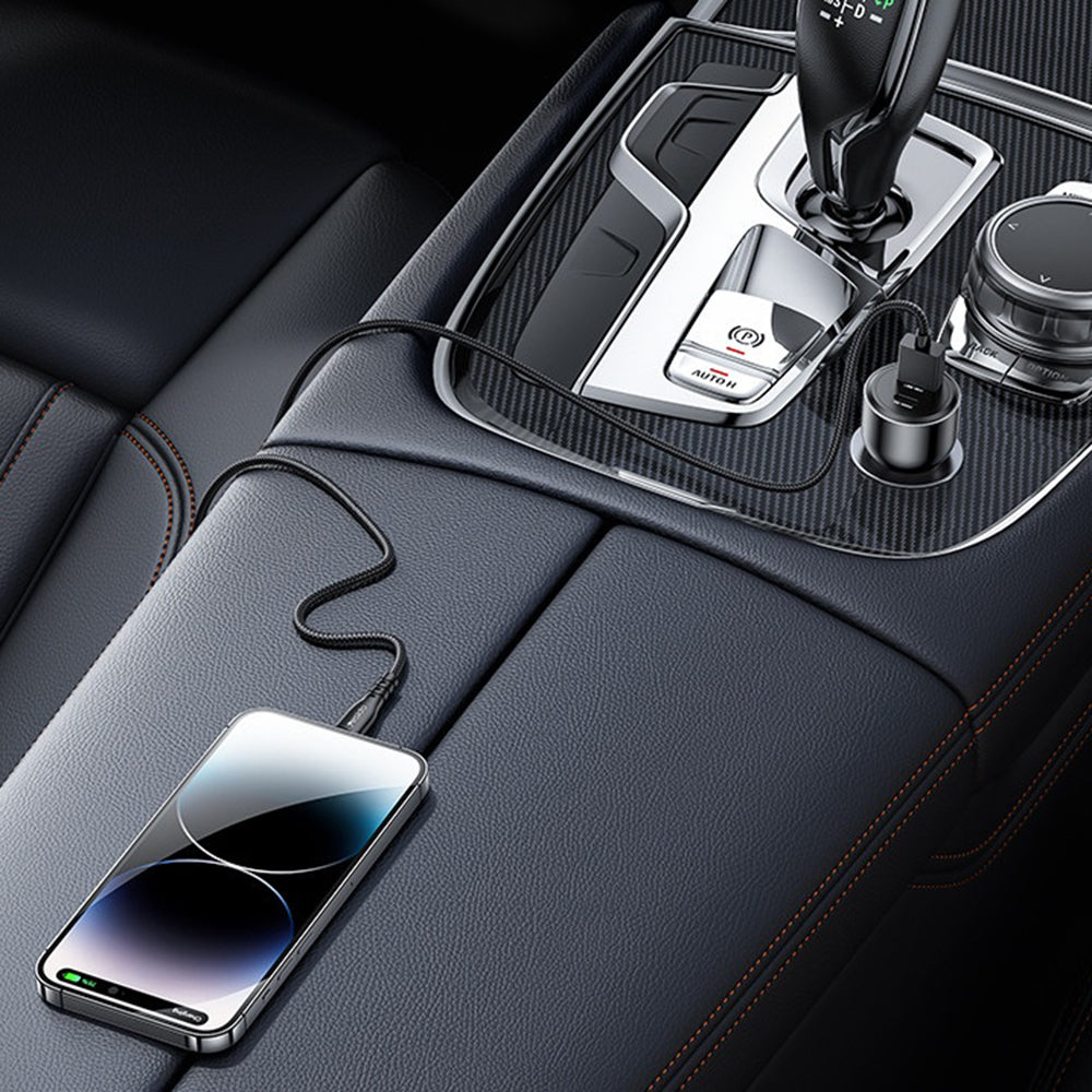 Caricabatterie Auto Yesido Y65, 100W, 5A, 1 x USB-A - 1 x USB-C, Nero