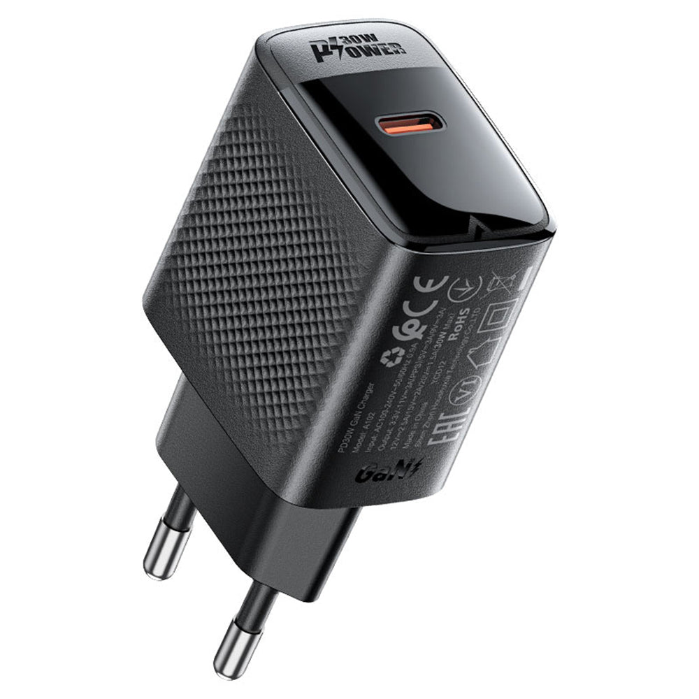 Caricabatterie Retea Acefast A102, 30W, 3A, 1 x USB-C, Nero