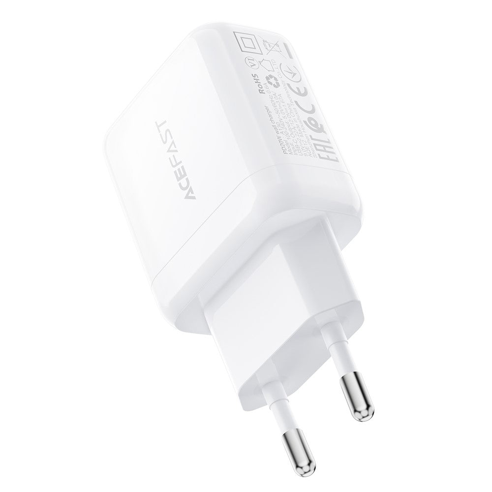 Caricabatterie Retea Acefast A130, 20W, 3A, 1 x USB-C, Bianco