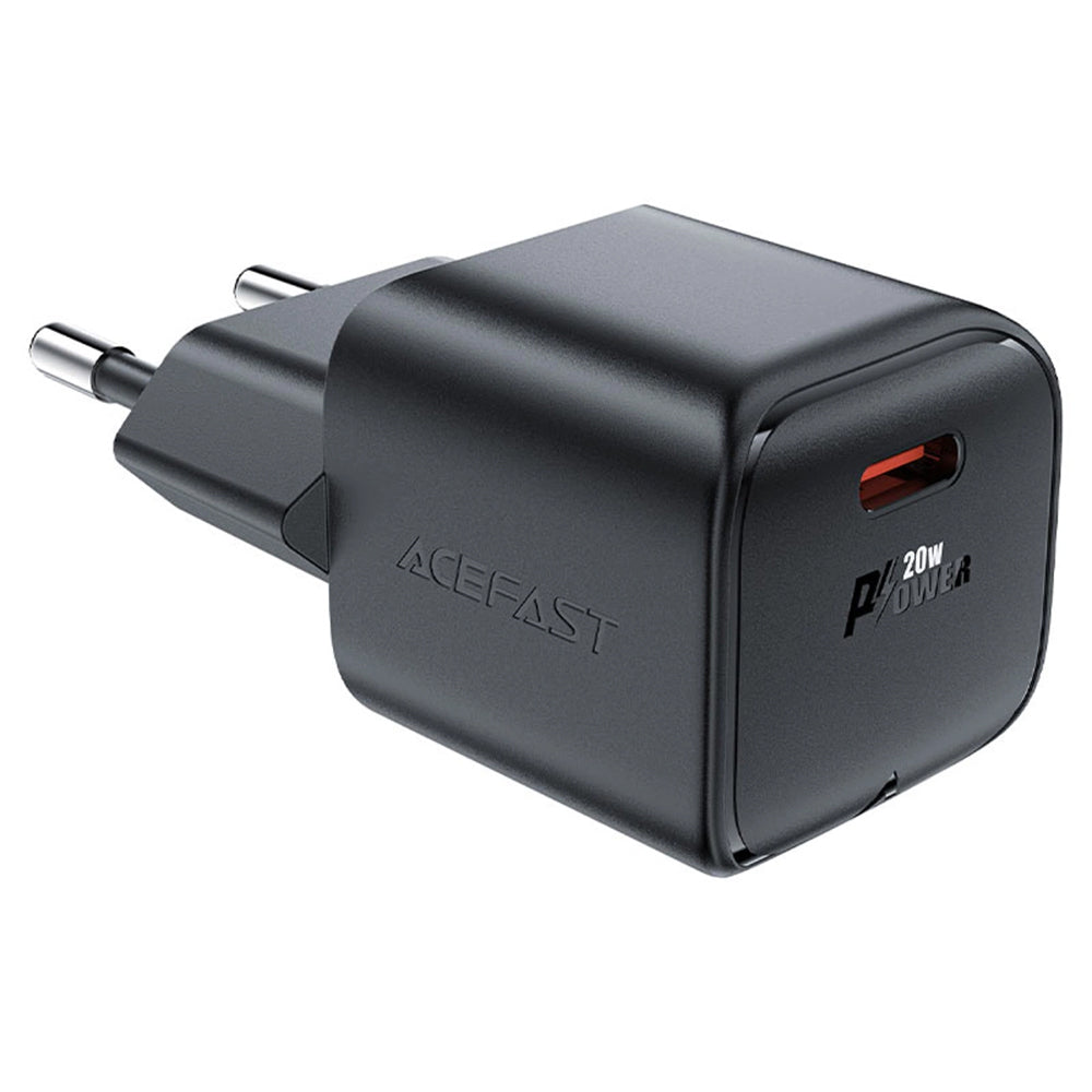Caricabatterie da rete Acefast A73 Mini, 20W, 3A, 1 x USB-C, Nero