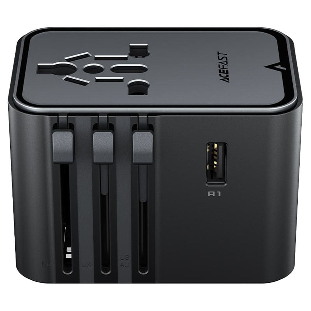Caricabatterie da rete Acefast Z8 Travel, 45W, 3A, 2 x USB-A - 3 x USB-C, Nero