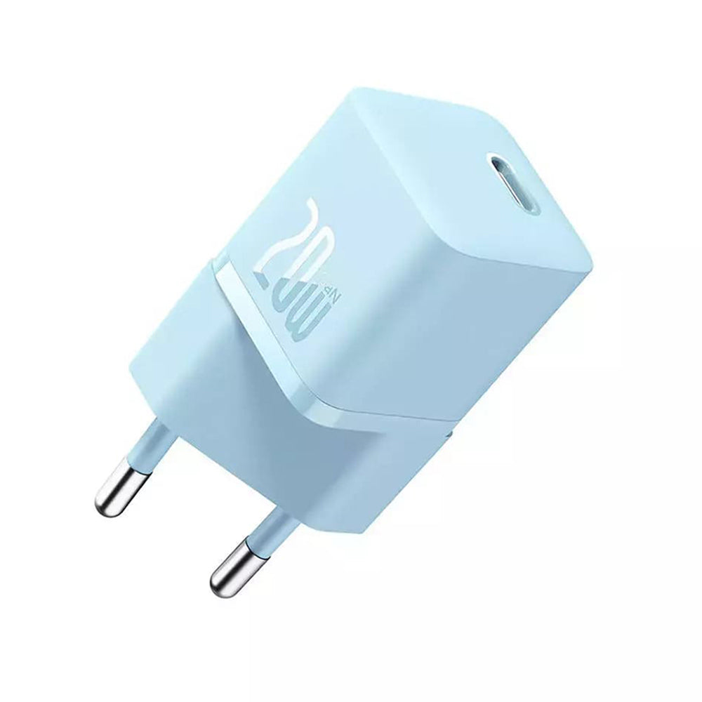 Caricabatterie Rete Baseus GaN Mini 1C, 20W, 3A, 1 x USB-C, Blu CCGN050103