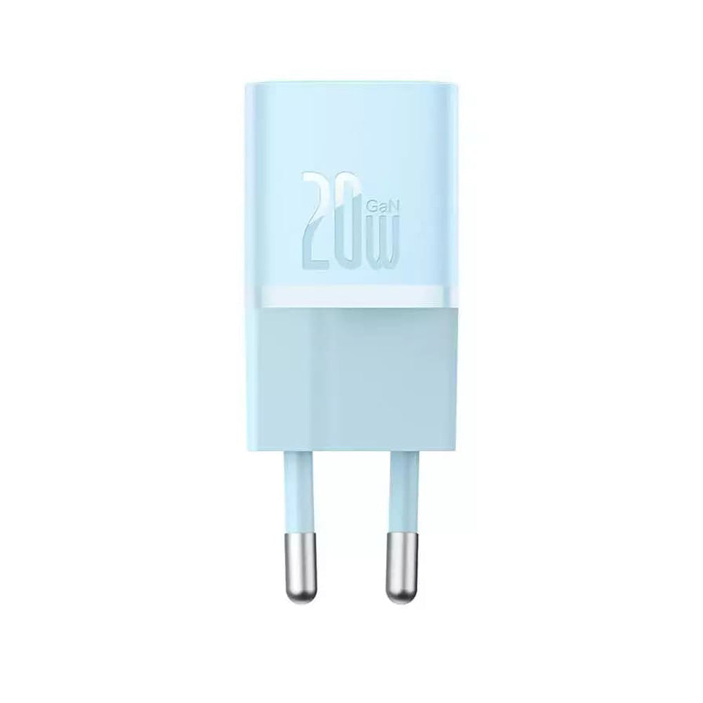 Caricabatterie Rete Baseus GaN Mini 1C, 20W, 3A, 1 x USB-C, Blu CCGN050103