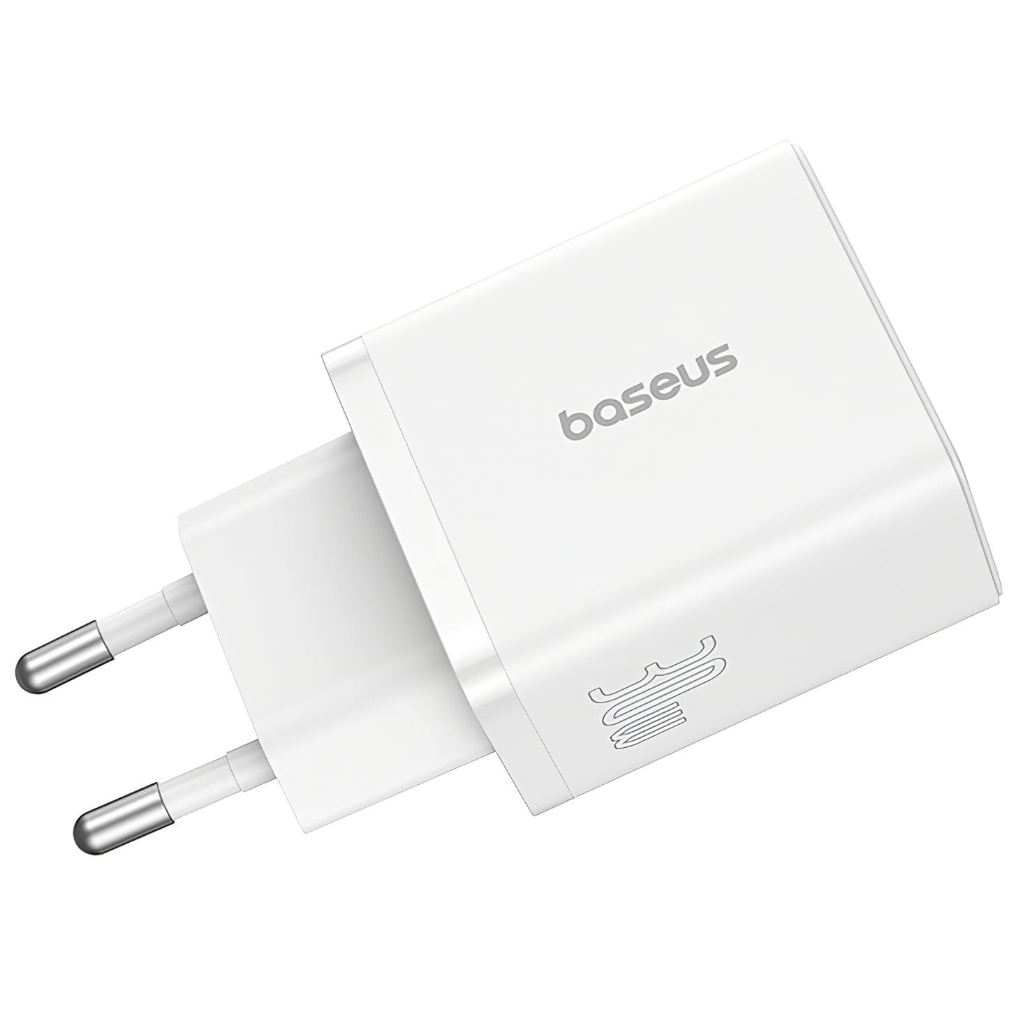 Caricatore di rete Baseus Cube, 30W, 2,4A, 1 x USB-A - 1 x USB-C, bianco P10111404213-00